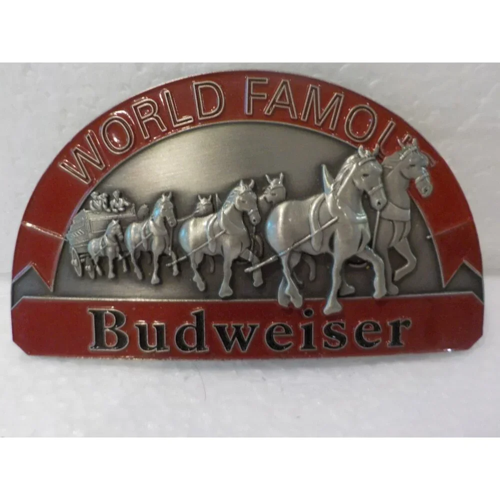2010 Limited Ed. Budweiser World Famous Beer Belt Buckle Fits up to 1.5